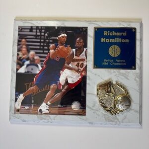 NBA Richard Hamilton Plaque - Blue, Gold, Red
